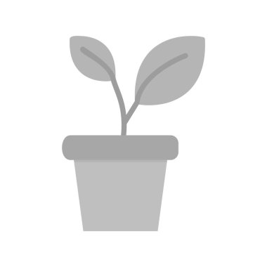 bitki pot ikonu vektör illüstrasyonu 