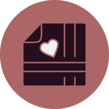 Bir kalp simgesinin vektör illüstrasyonu