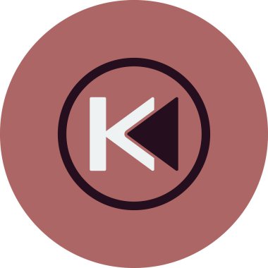 Önceki parça düğmesinin vektör illüstrasyonu