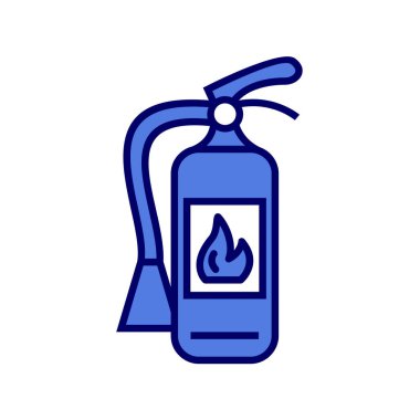 Yangın söndürücüsü. vektör simgesi 