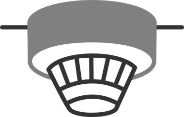 Duman dedektörü simgesinin vektör çizimi