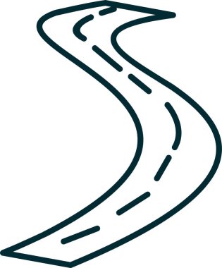 Yol simgesi, vektör illüstrasyonu