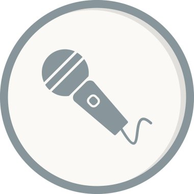 Karaoke simgesi, vektör illüstrasyonu