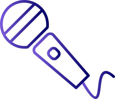 Karaoke simgesi, vektör illüstrasyonu