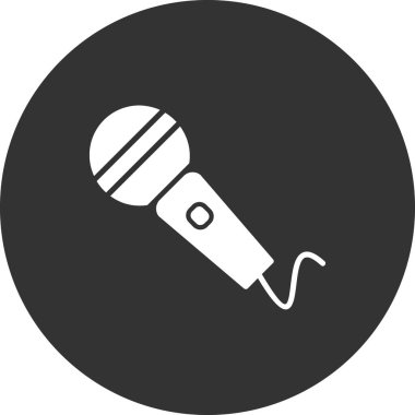 Karaoke simgesi, vektör illüstrasyonu