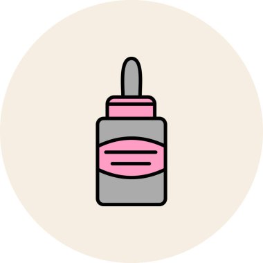 Ağ ve mobil uygulama tasarımınız için beyaz arkaplanda izole edilmiş sıvı yapıştırıcı şişe ikonu vektörü, yapıştırıcı logosu kavramı