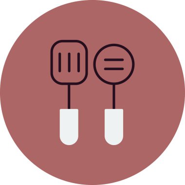 Mutfak aletleri. Basit resimleme 