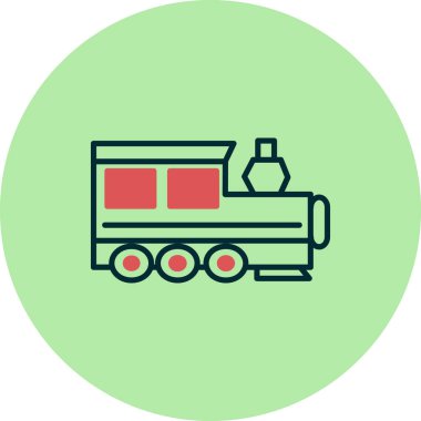 tren. Web simgesi basit illüstrasyon