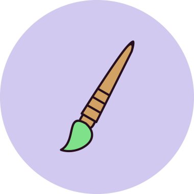 Fırça simgesi vektör illüstrasyonunu boya