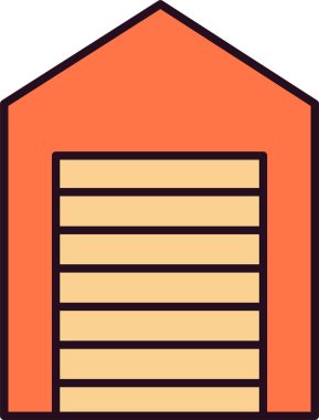 Bir Garaj simgesinin vektör illüstrasyonu 