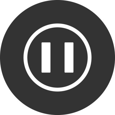 Duraklat simgesinin vektör illüstrasyonu 