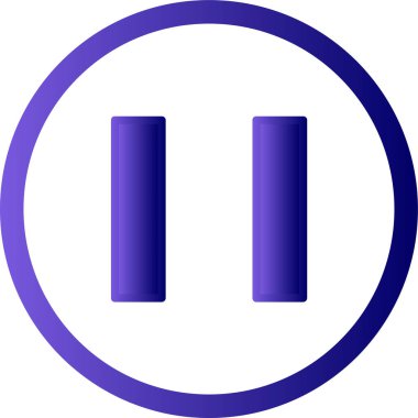 Duraklat simgesinin vektör illüstrasyonu 