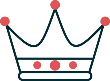 taç simgesi vektör illüstrasyonu