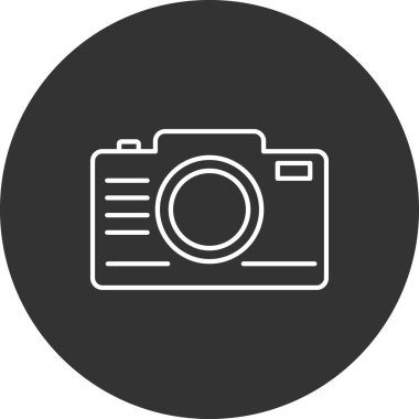 Fotoğraf makinesi simgesinin vektör illüstrasyonu