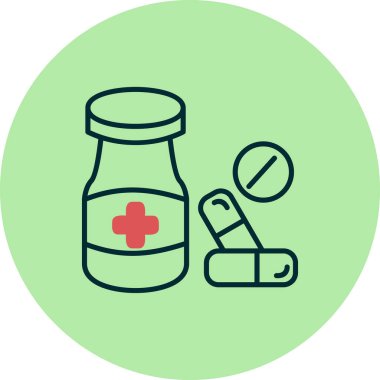 İlaç hapları. Web simgesi basit tasarım