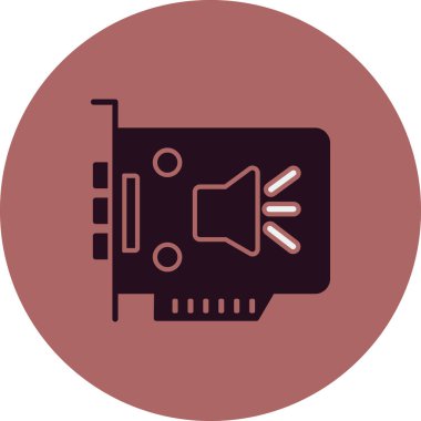 Ses kartı simgesi, vektör illüstrasyonu