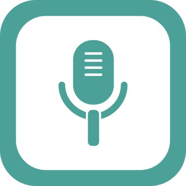 Mikrofon. Web simgesi vektör illüstrasyonu 