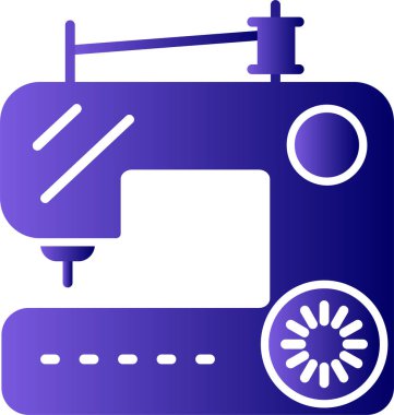 Dikiş makinesi. Web simgesi vektör illüstrasyonu