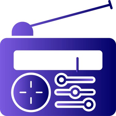 radyo simgesi vektör illüstrasyonu