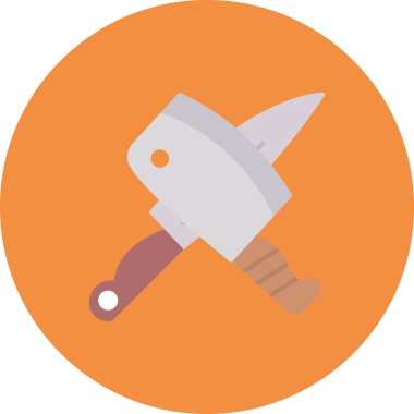 Satır bıçakları simgesinin vektör çizimi