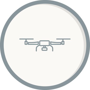 Kamera drone simgesi vektör illüstrasyonu
