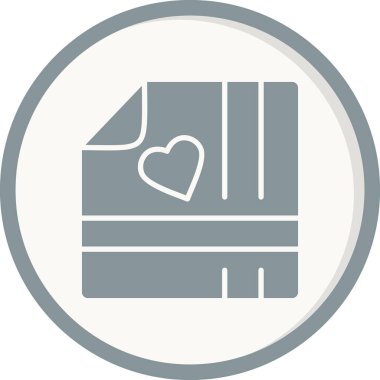 Sevgililer Günü. Web simgesi basit tasarım