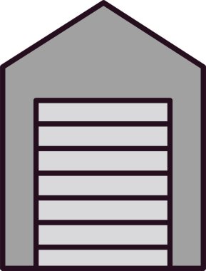 Bir Garaj simgesinin vektör illüstrasyonu 