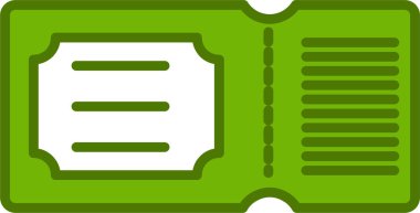 Bilet web simgesi basit illüstrasyon