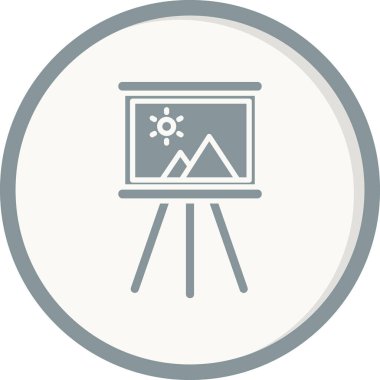 Tuval simgesi vektör illüstrasyonu