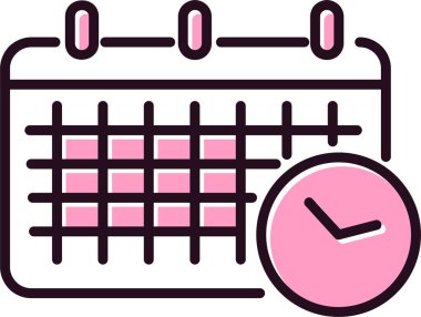 Takvim simgesinin vektör illüstrasyonu 