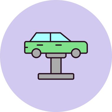 Araba servisi simgesinin vektör illüstrasyonu