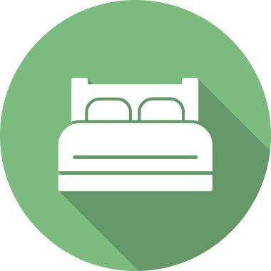 Yatak simgesinin vektör illüstrasyonu 