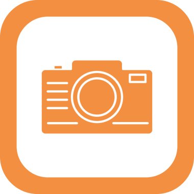 Fotoğraf makinesi simgesinin vektör illüstrasyonu