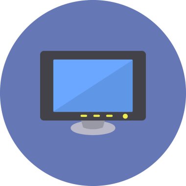 bilgisayar monitör simgesini vektör çizim 