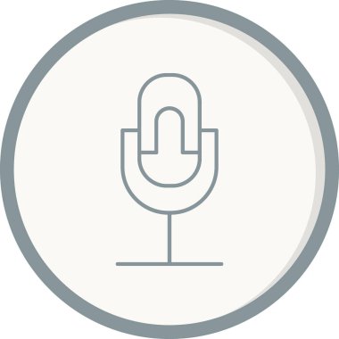 Mikrofon. Web simgesi vektör illüstrasyonu 