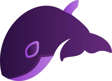 Orca Balık simgesi vektör illüstrasyonu