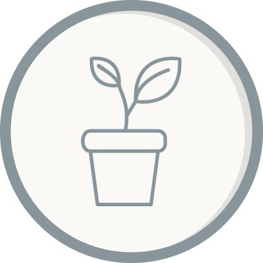bitki pot ikonu vektör illüstrasyonu 