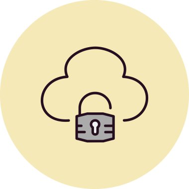 ikon vektör illüstrasyonunu kilitle