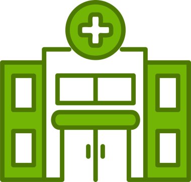 Hastane Simgesi Vektör İllüstrasyonu