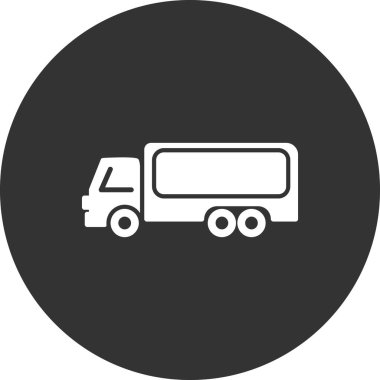 Kamyon. Web simgesi basit tasarım 