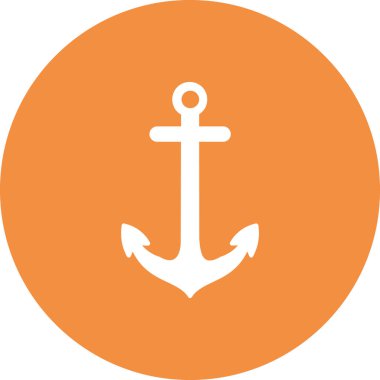 çapa simgesi. Denizcilik sembolünün basit bir gösterimi 