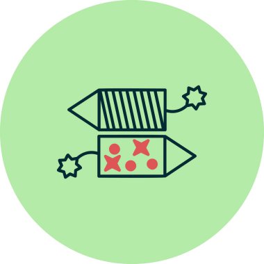 Havai fişek simgesi vektör çizimi