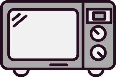 Mikrodalga fırın. Basit resimleme 