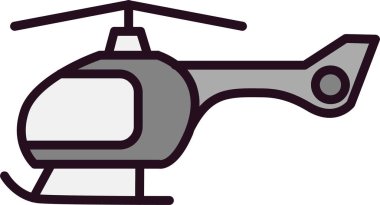 Helikopter ikonu. Ulaşım sembolü. vektör çizimi izole edildi. 