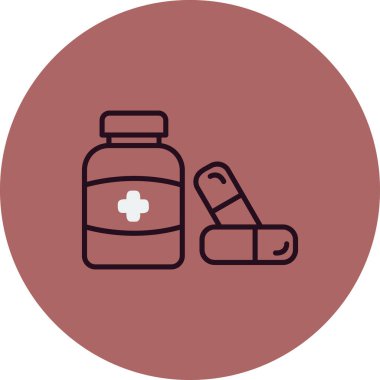 Tıp simgesi vektör illüstrasyonu