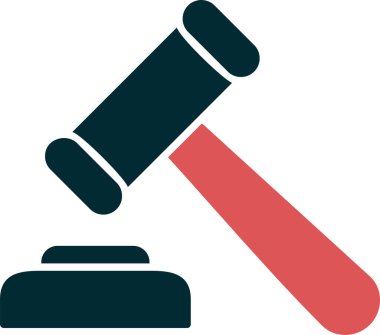 Yargıç Hammer. Web simgesi basit illüstrasyon 