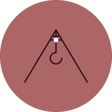 Kanca simgesinin vektör illüstrasyonu