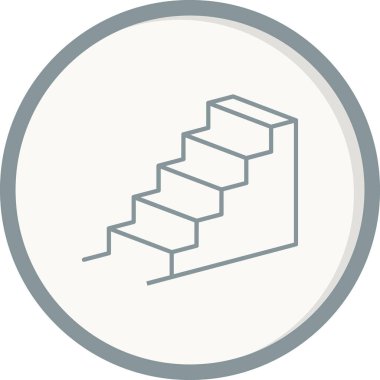 Basit grafik merdiven ikonu vektör çizimi