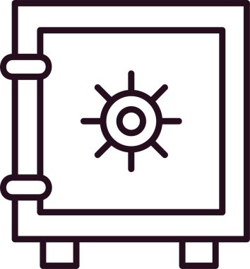 Güvenli kutu simgesinin vektör çizimi