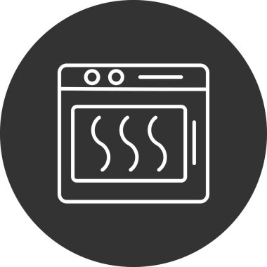 Fırının vektör simgesi. Web illüstrasyonu